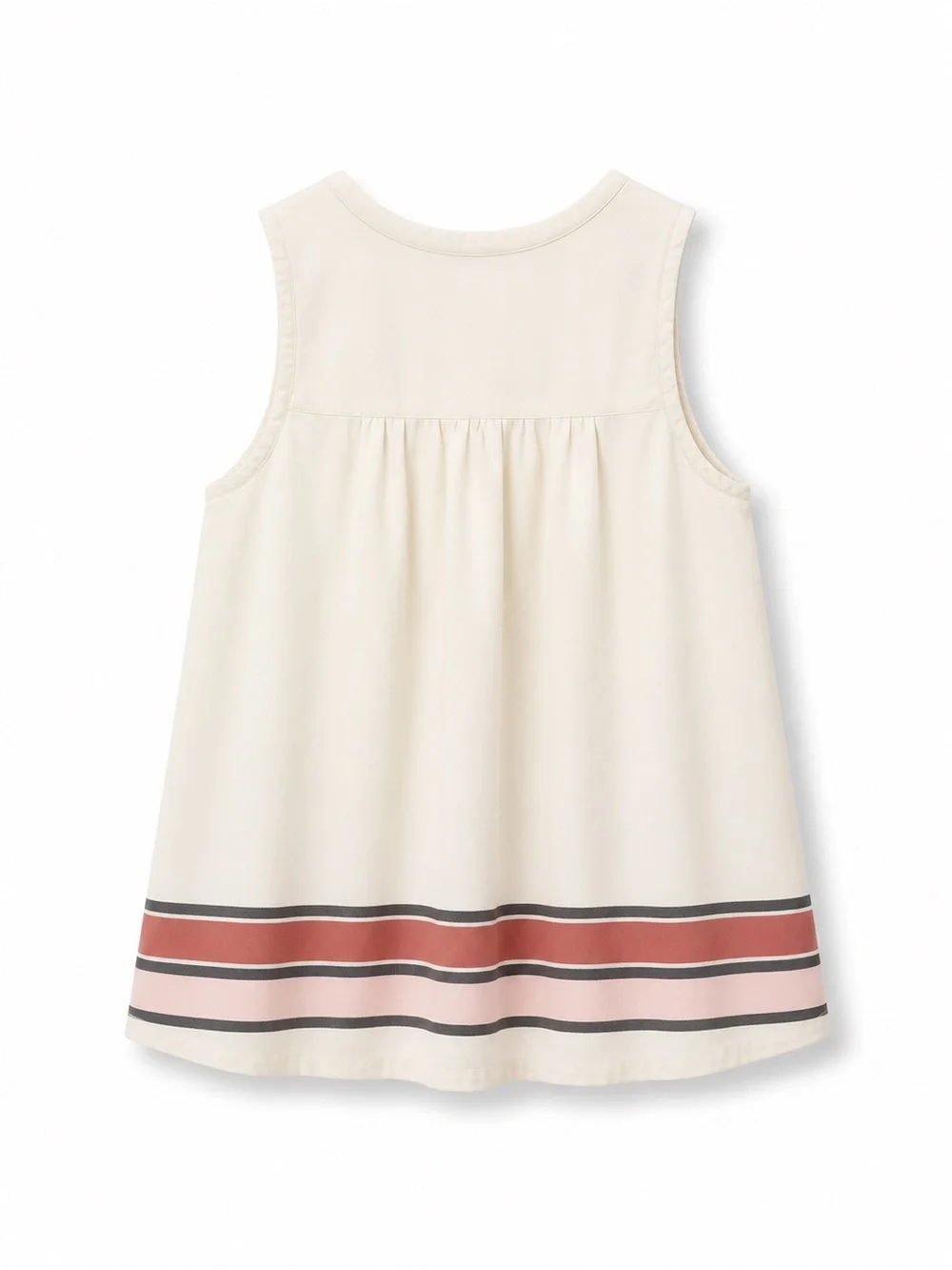HATCH Plage Maternity Boho Coastal Linen Tunic Tank Neutral Stripe TOP OSFA - Picture 2 of 3